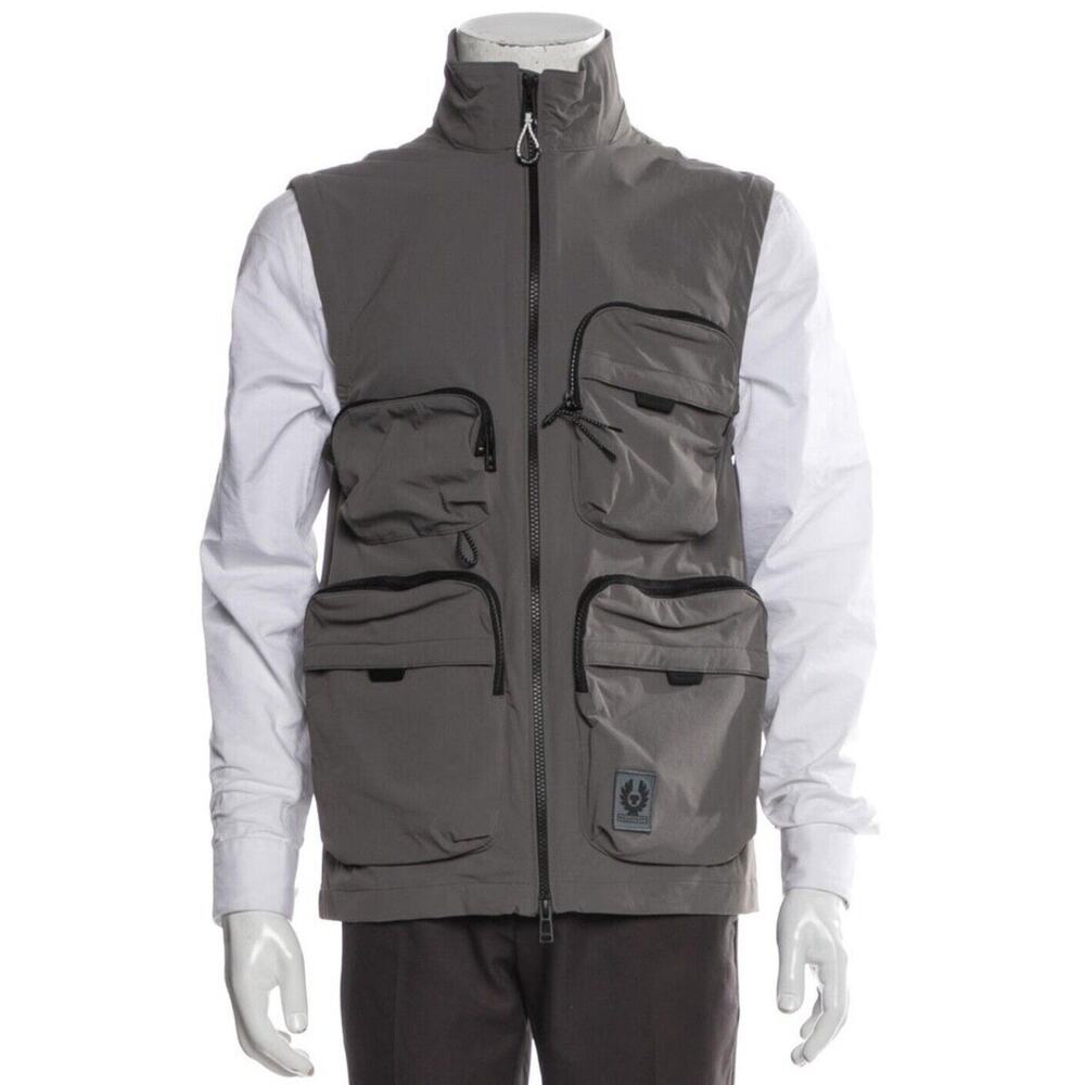 Belstaff Vest Tow Gilet Light Sz Medium Tactical Utility New Sample Granite Grey